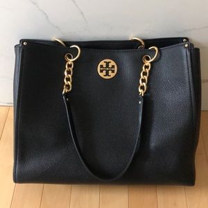 Tory Burch Black Everly Tote Bag